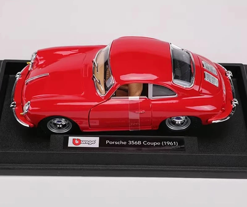 [Bburago] 1:24 Porsche 1961 356B Coupe rosso modellino di auto Die-Cast