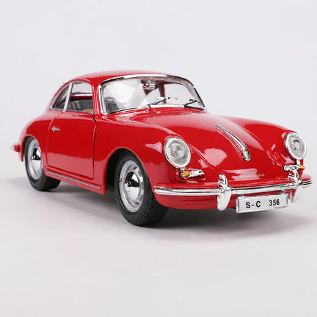 Bburago Porsche 1961 356B Coupe vermelho 1:24 – modelo de exposição em metal fundido