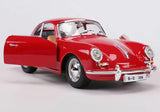 [Bburago] 1:24 Porsche 1961 356B Coupe Red Model Car Die-Cast