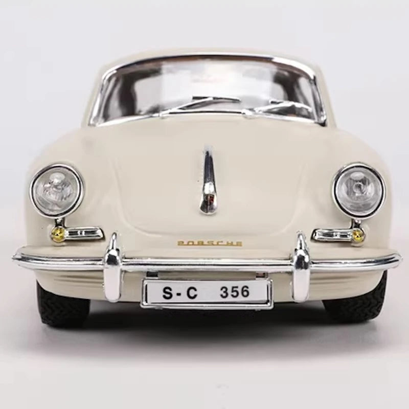 [Bburago] 1:24 Porsche 1961 356B Coupe White Model Car Die-Cast