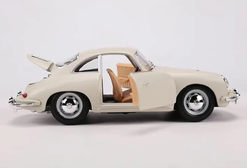[Bburago] 1:24 Porsche 1961 356B Coupe White Model Car Die-Cast