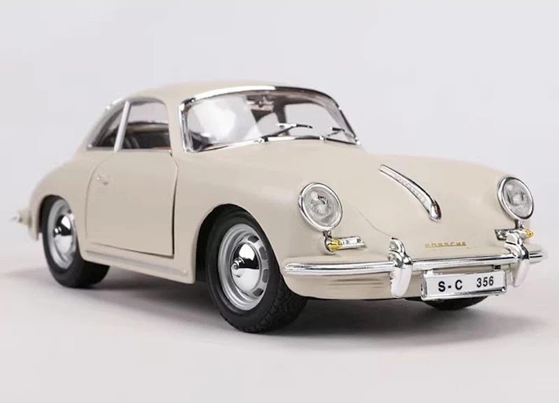 [Bburago] 1:24 Porsche 1961 356B Coupe White Model Car Die-Cast