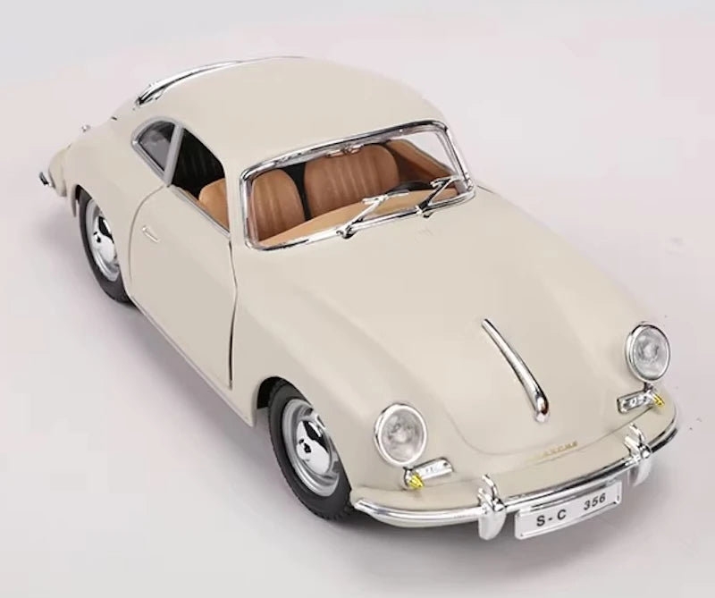 [Bburago] 1:24 Porsche 1961 356B Coupe White Model Car Die-Cast