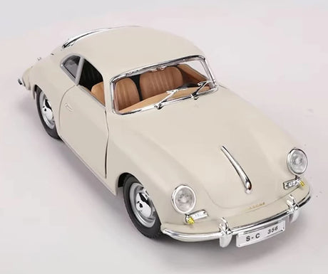 [Bburago] 1:24 Porsche 1961 356B Coupe White Model Car Die-Cast