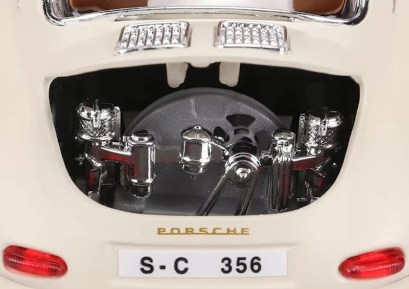 [Bburago] 1:24 Porsche 1961 356B Coupe White Model Car Die-Cast