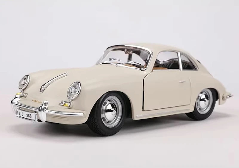 [Bburago] 1:24 Porsche 1961 356B Coupe White Model Car Die-Cast