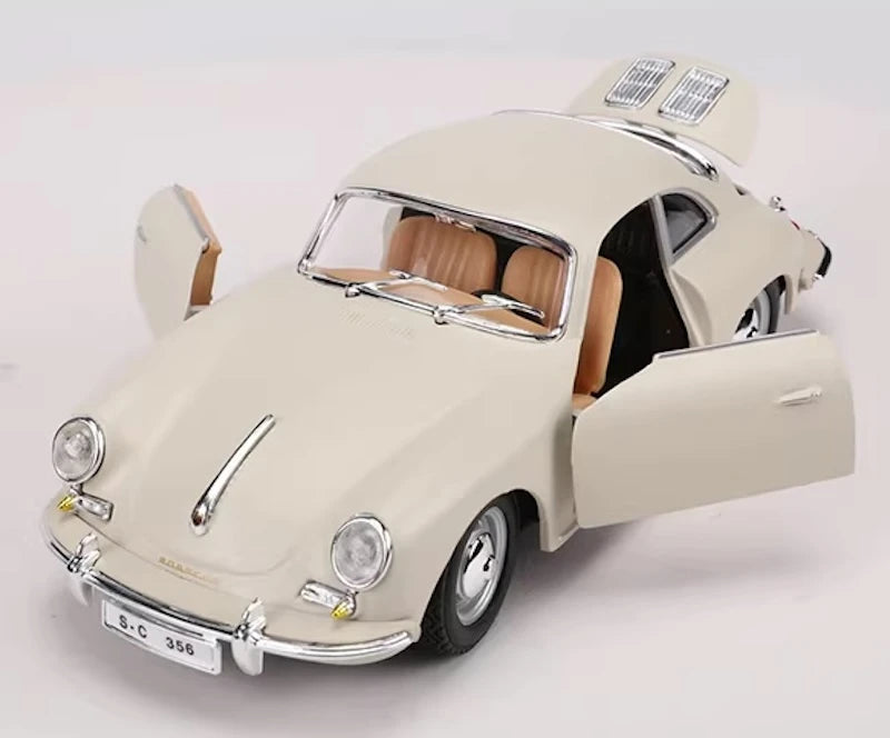 [Bburago] 1:24 Porsche 1961 356B Coupe White Model Car Die-Cast