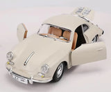 [Bburago] 1:24 Porsche 1961 356B Coupe White Model Car Die-Cast