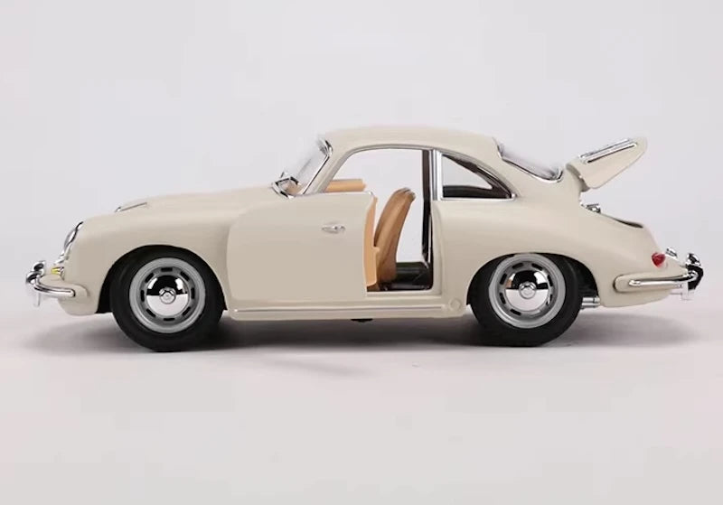 [Bburago] 1:24 Porsche 1961 356B Coupe White Model Car Die-Cast