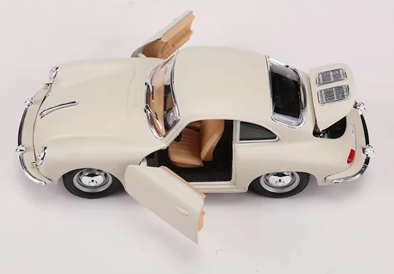 [Bburago] 1:24 Porsche 1961 356B Coupe White Model Car Die-Cast