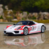 [Bburago] 1:24 Porsche 2013 918 Spyder Weissach Förpackning modellbil Die-Cast