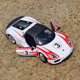 [Bburago] 1:24 Porsche 2013 918 Spyder Weissach Förpackning modellbil Die-Cast