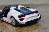 [Bburago] 1:24 Porsche 2013 918 Spyder Weissach Förpackning modellbil Die-Cast