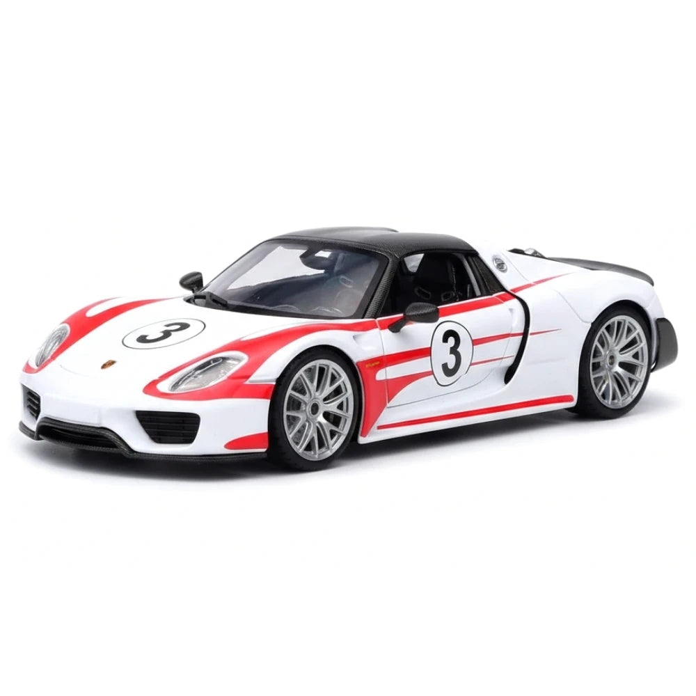 [Bburago] 1:24 Porsche 2013 918 Spyder Weissach Package Model Car Die-Cast