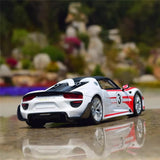 [Bburago] 1:24 Porsche 2013 918 Spyder Weissach Förpackning modellbil Die-Cast