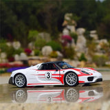 [Bburago] 1:24 Porsche 2013 918 Spyder Weissach Förpackning modellbil Die-Cast