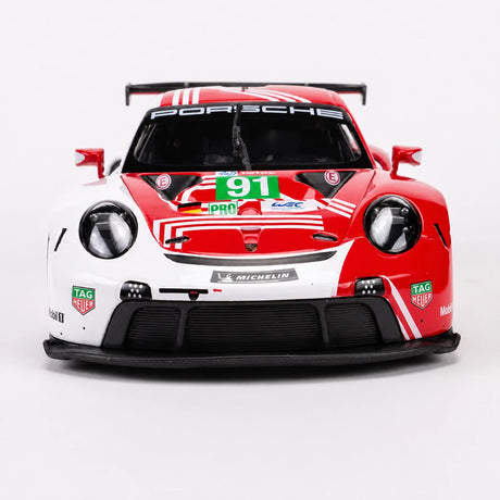 Bburago Porsche 2018 911 RSR #91 Le Mans 1:24 modelo de exibição em fundição - ver 1