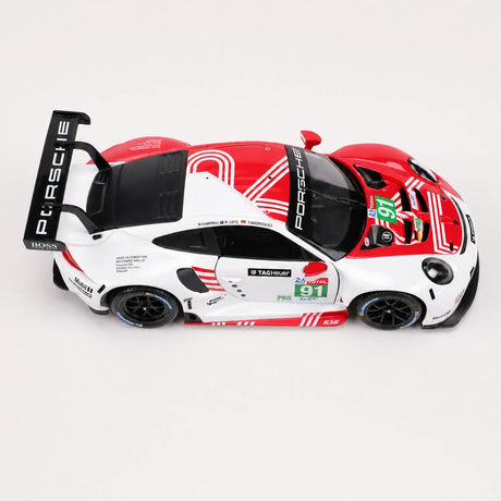 Bburago Porsche 2018 911 RSR #91 Le Mans 1:24 modelo de exposição em metal fundido - vista 12