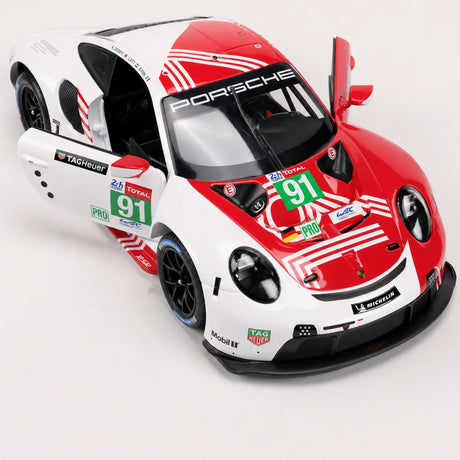 Bburago Porsche 2018 911 RSR #91 Le Mans 1:24 modelo de exposição em metal fundido - vista 15