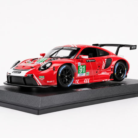 Bburago Porsche 2018 911 RSR #91 Le Mans 1:24 modelo de exposição em metal fundido - vista 3