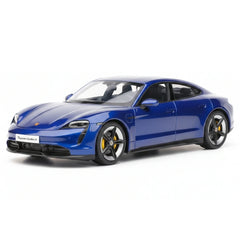 [Bburago] 1:24 Porsche 2019 Taycan Turbo S Blue Model Car Die-Cast