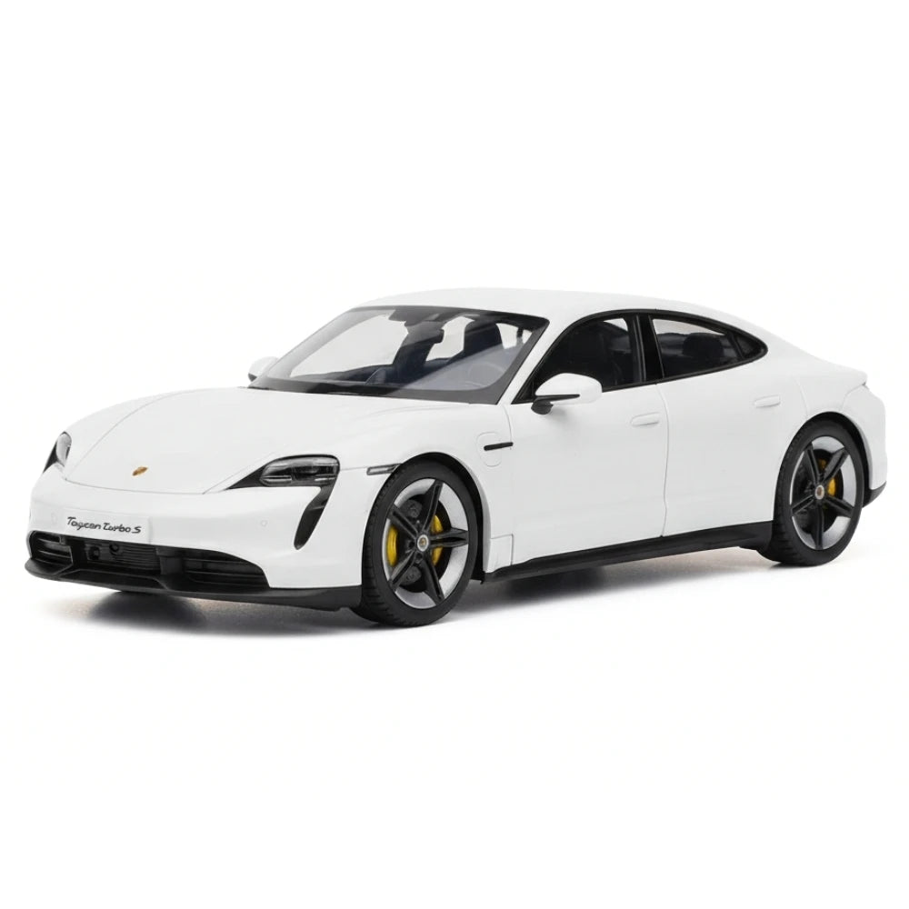 [Bburago] 1:24 Porsche 2019 Taycan Turbo S White Model Car Die-Cast