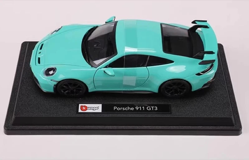 [Bburago] 1:24 Porsche 2021 911 GT3 Blue Model Car Die-Cast