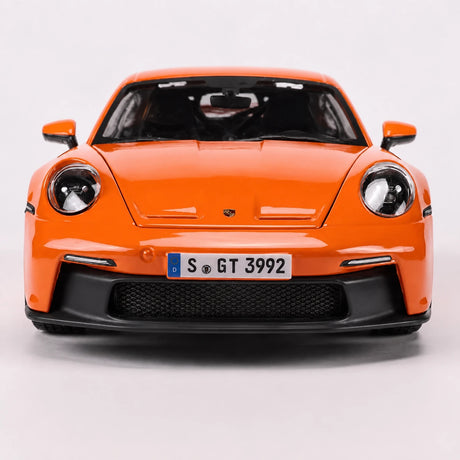 Bburago Porsche 2021 911 GT3 laranja 1:24 – modelo de exposição em metal fundido