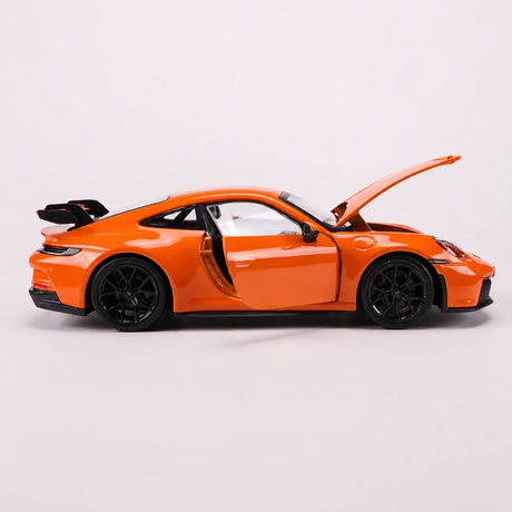 Bburago Porsche 2021 911 GT3 laranja 1:24 – modelo de exposição em metal fundido