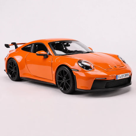 Bburago Porsche 2021 911 GT3 laranja 1:24 – modelo de exposição em metal fundido