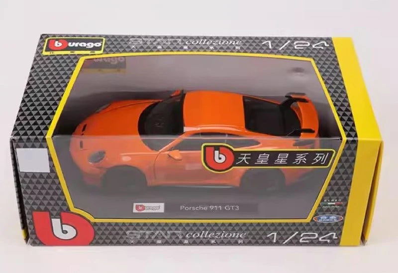 [Bburago] 1:24 Porsche 2021 911 GT3 orange voiture miniature Die-Cast