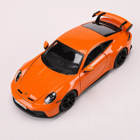 Bburago Porsche 2021 911 GT3 laranja 1:24 – modelo de exposição em metal fundido