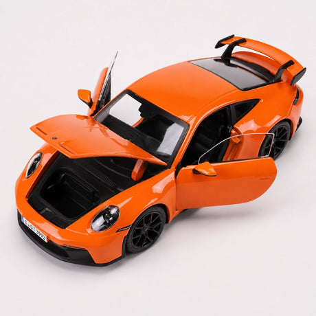 Bburago Porsche 2021 911 GT3 laranja 1:24 – modelo de exposição em metal fundido