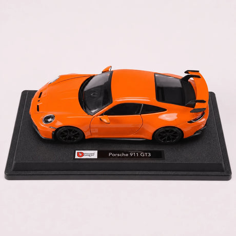 Bburago Porsche 2021 911 GT3 laranja 1:24 – modelo de exposição em metal fundido
