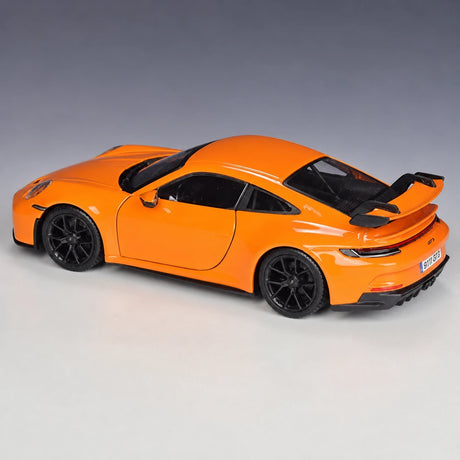 Bburago Porsche 2021 911 GT3 laranja 1:24 – modelo de exposição em metal fundido