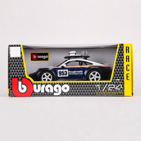 Bburago Porsche 2023 911 Dakar 1:24 – modelo de exposição em metal fundido