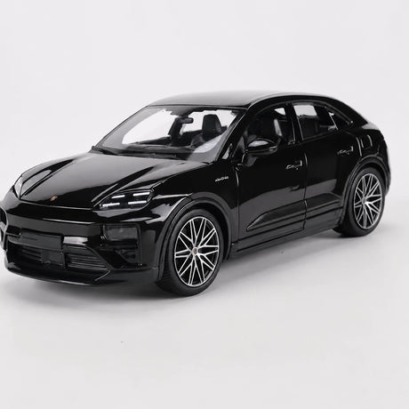 Bburago Porsche 2024 Macan Turbo preto 1:24 – modelo de exposição em metal fundido