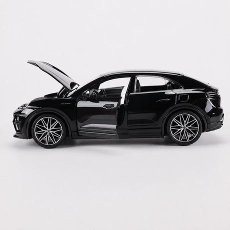Bburago Porsche 2024 Macan Turbo preto 1:24 – modelo de exposição em metal fundido