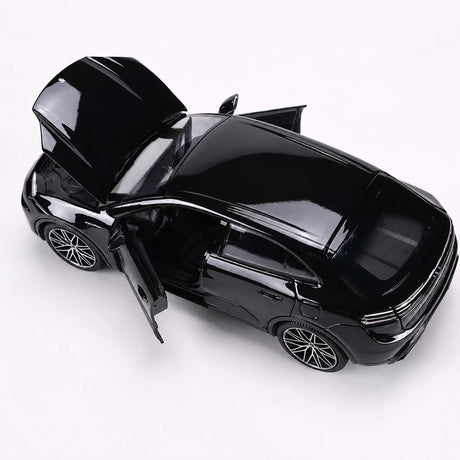 Bburago Porsche 2024 Macan Turbo preto 1:24 – modelo de exposição em metal fundido