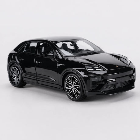 Bburago Porsche 2024 Macan Turbo preto 1:24 – modelo de exposição em metal fundido