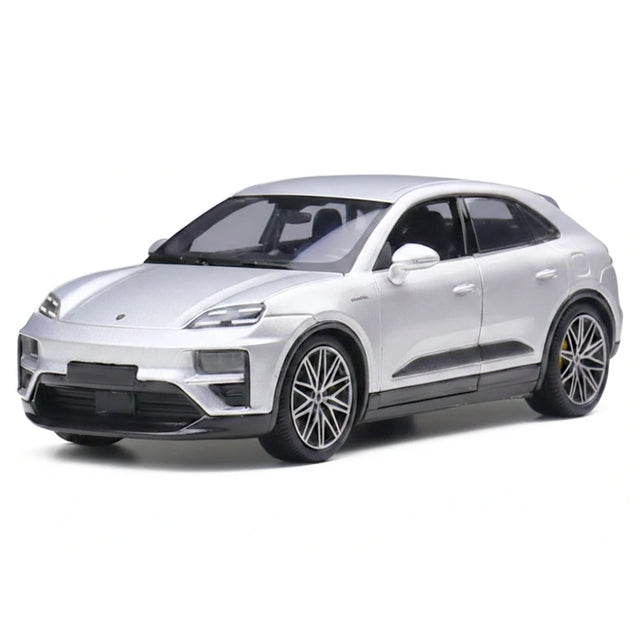 [Bburago] 1:24 Porsche 2024 Macan Turbo argent voiture miniature Die-Cast