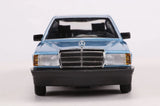 [Bburago] 1:25 Mercedes-Benz 1982 190 E 2.6 W201 blå modellbil Die-Cast