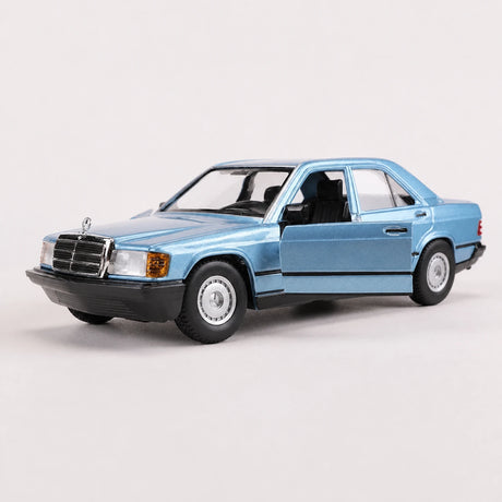 [Bburago] 1:25 Mercedes-Benz 1982 190 E 2.6 W201 bleu voiture miniature Die-Cast