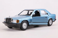 [Bburago] 1:25 Mercedes-Benz 1982 190 E 2.6 W201 blu modellino di auto Die-Cast