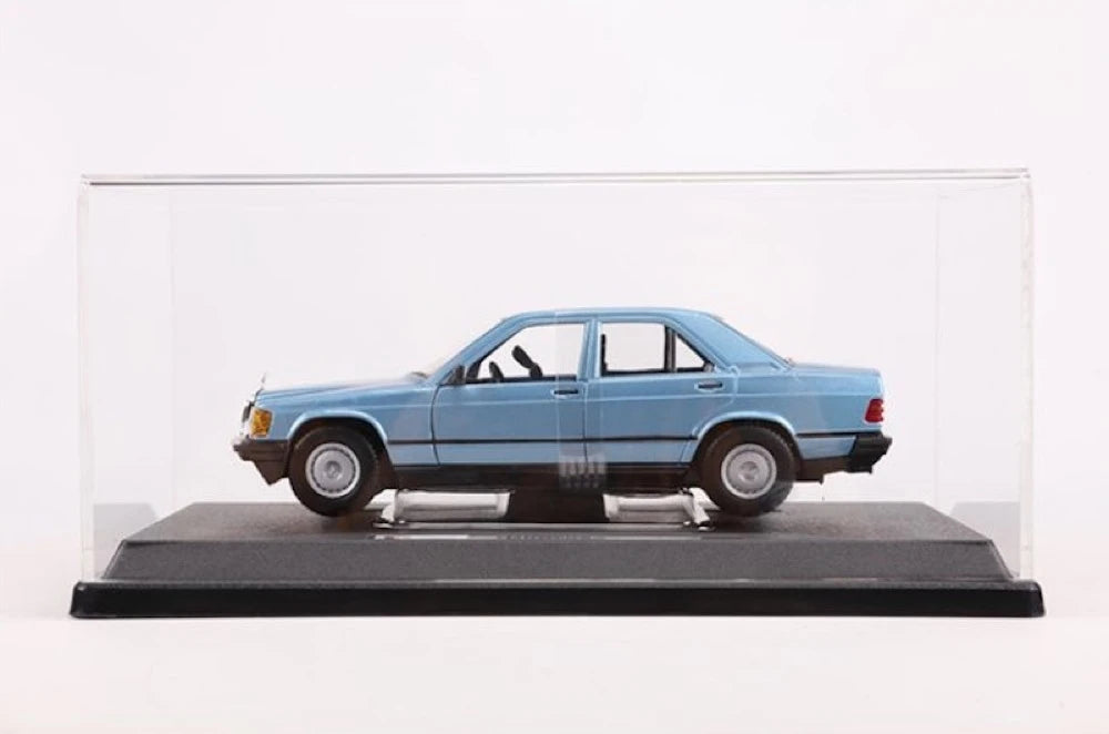 [Bburago] 1:25 Mercedes-Benz 1982 190 E 2.6 W201 blå modellbil Die-Cast