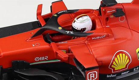 Modelo de exhibición de fundición F1 1:43 de Bburago Ferrari 2020 SF1000 #16 Charles Leclerc - vista 7