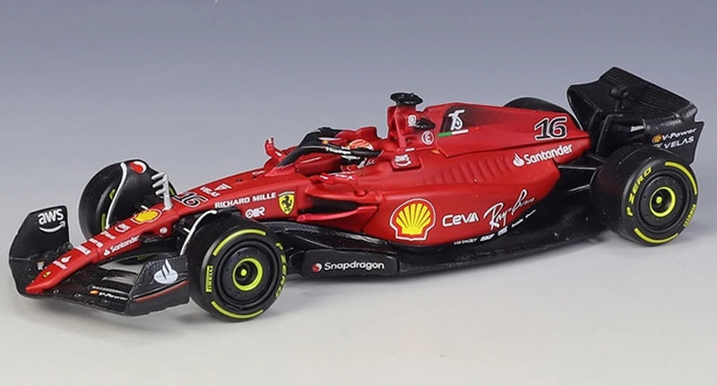 Bburago Ferrari 2022 F1-75 #16 Charles Leclerc F1 1:43 diecast display model - view 1