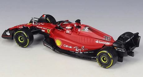 Modelo de exhibición de fundición a presión de Bburago Ferrari 2022 F1-75 #16 Charles Lecler F1 1:43 c - vista 3
