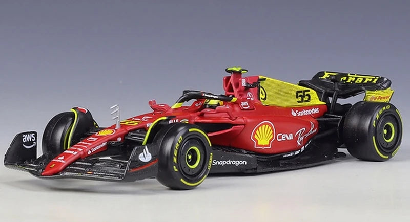 Bburago Ferrari 2022 F1-75 #55 モンツァ 75周年記念塗装 カルロス・サインツ F1 1:43 ダイキャスト展示モデル - ビュー2