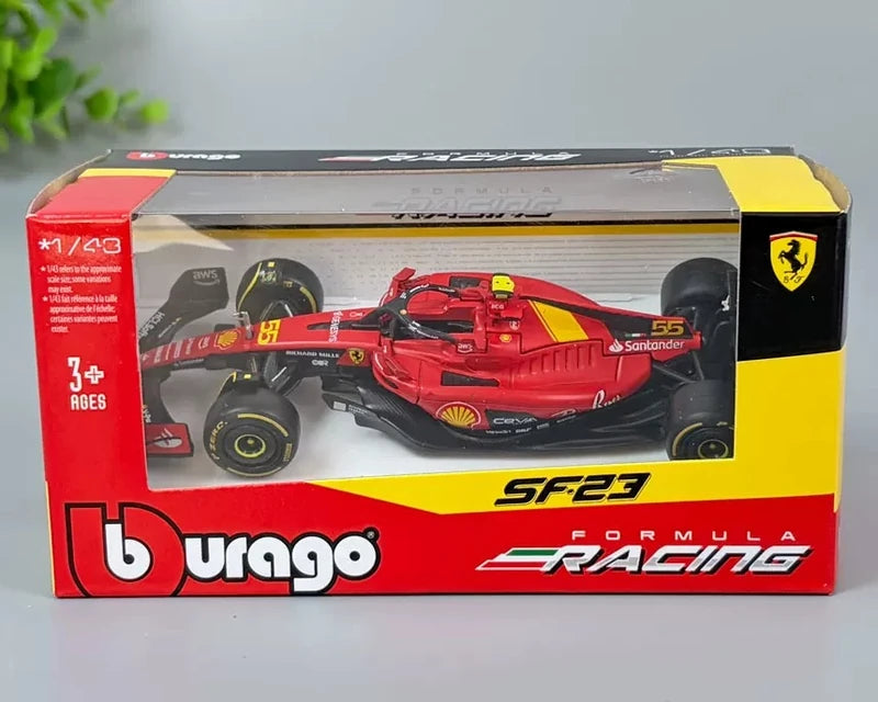 부라고 Ferrari 2023 SF-23 #55 카를로스 사인즈 F1 1:43 다이캐스트 디스플레이 모델 - 뷰 7